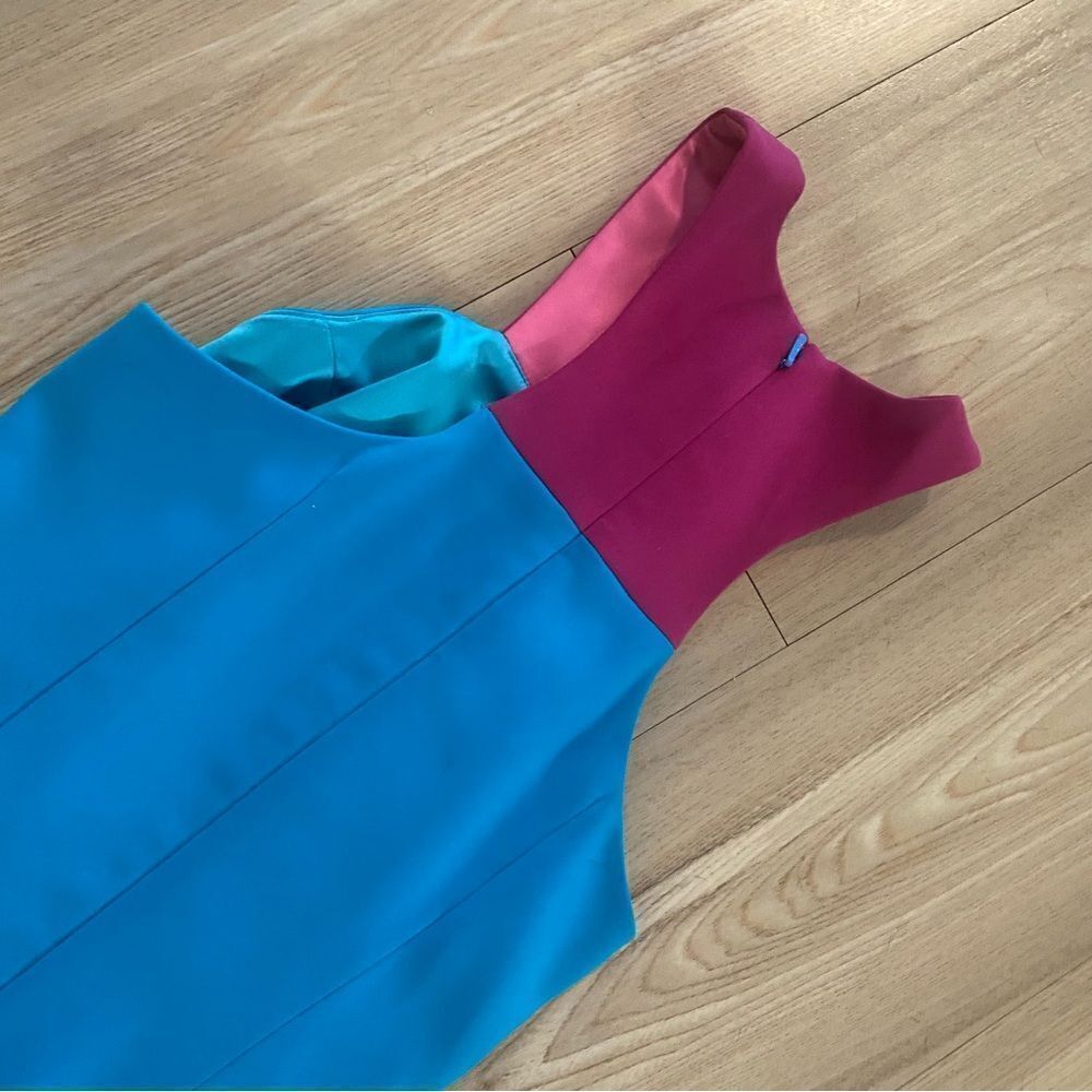NEW JAYGODFREY Color Block Racerback Mini Dress - Picture 3 of 3